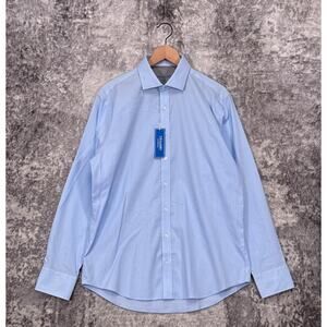 New Twillory Shirt 16.5 Mens Trim Fit Long Sleeve Performance Button Down
